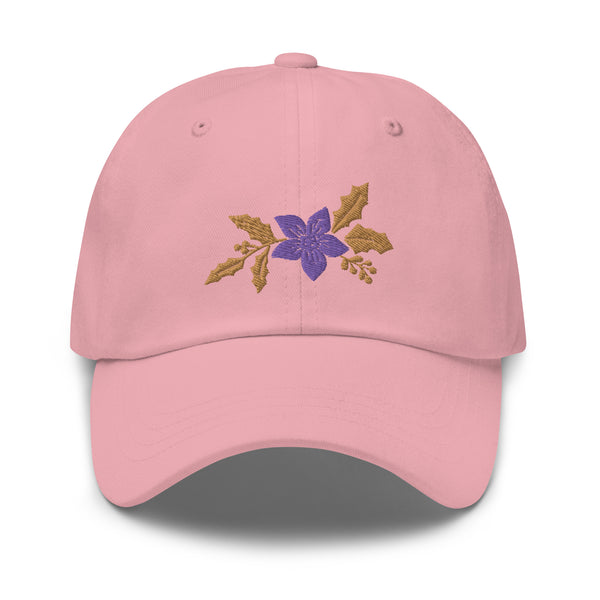 Purple Flower Dad Hat - Stylish and Sentimental - -