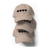 Heartfelt Connections - Black Hearts Dad Hat - -