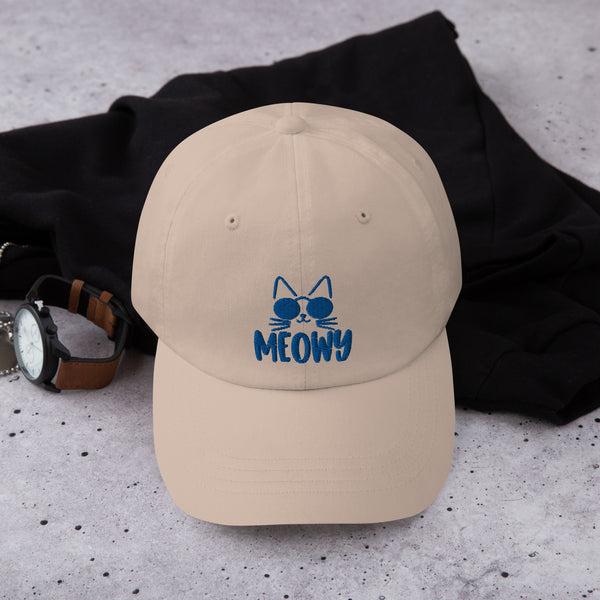 Meowy Moments Dad Hat - Stone -