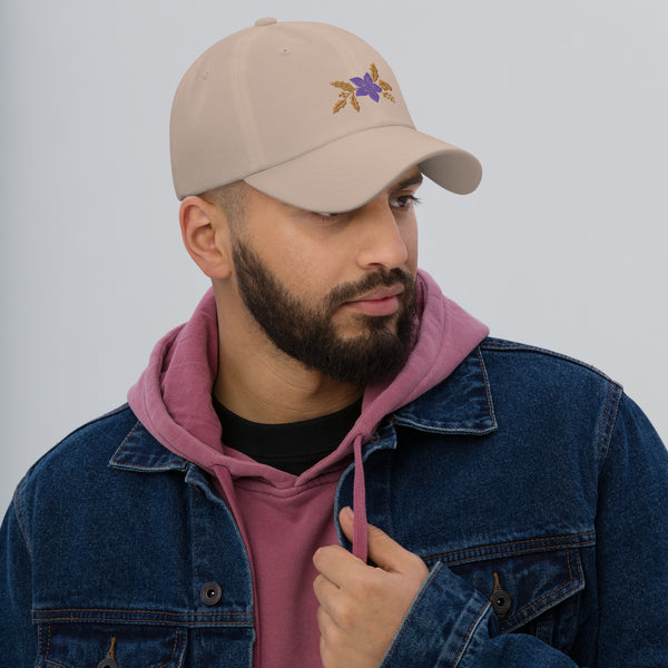 Purple Flower Dad Hat - Stylish and Sentimental - -