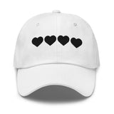 Heartfelt Connections - Black Hearts Dad Hat - -