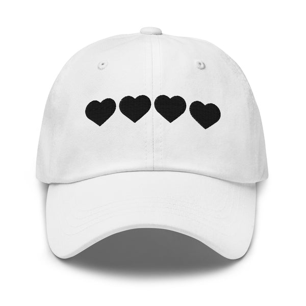 Heartfelt Connections - Black Hearts Dad Hat - -