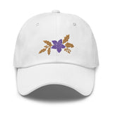 Purple Flower Dad Hat - Stylish and Sentimental - -