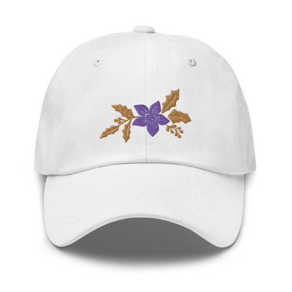 Purple Flower Dad Hat - Stylish and Sentimental - -