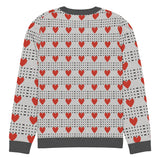 Love in Every Stitch - Heart Pattern Sweater - - Sweaters