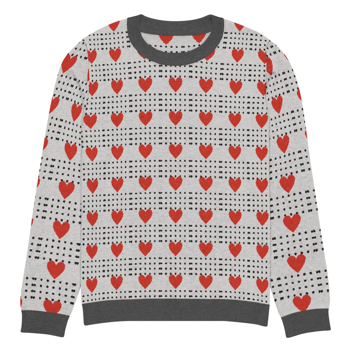 Love in Every Stitch - Heart Pattern Sweater - 2XL - Sweaters