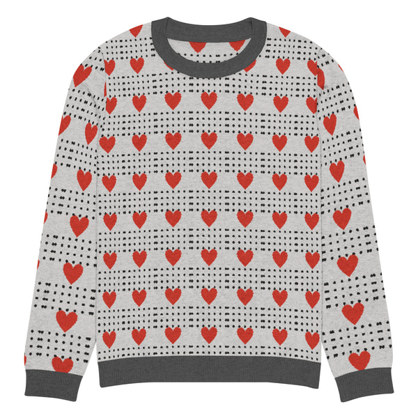 Love in Every Stitch - Heart Pattern Sweater - 2XL - Sweaters