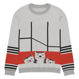 Playful Cats on a Stripe – A Cozy Statement Piece - 2XS - Sweaters