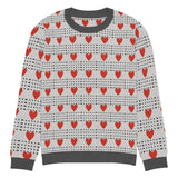 Love in Every Stitch - Heart Pattern Sweater - 3XL - Sweaters