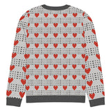 Love in Every Stitch - Heart Pattern Sweater - - Sweaters