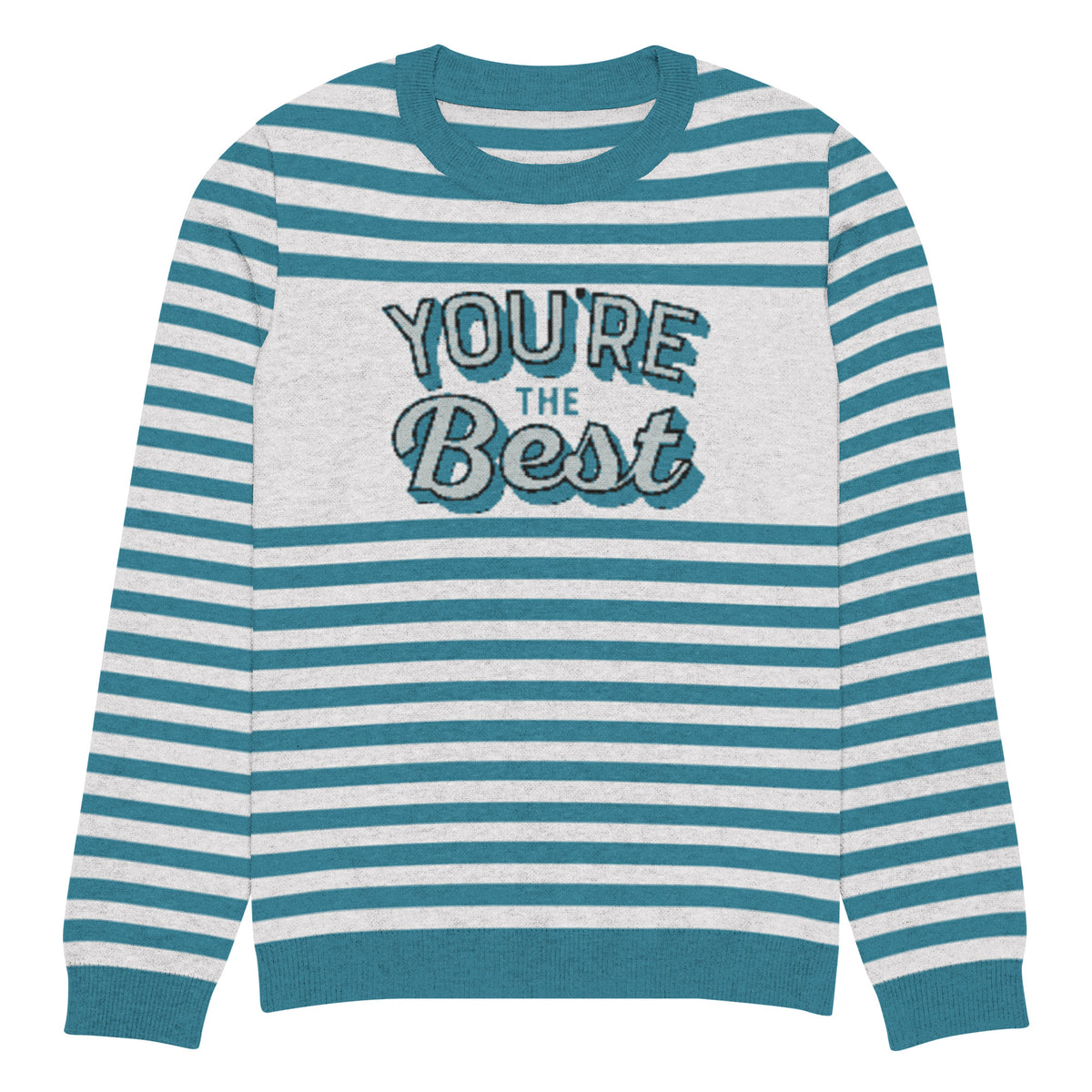 You're the Best - Cozy Striped Knit Sweater for Everyday Positivity - 3XL - Sweatshirts