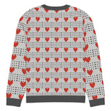 Love in Every Stitch - Heart Pattern Sweater - - Sweaters