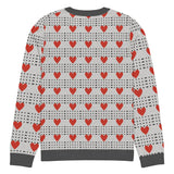 Love in Every Stitch - Heart Pattern Sweater - - Sweaters