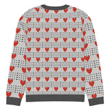 Love in Every Stitch - Heart Pattern Sweater - - Sweaters