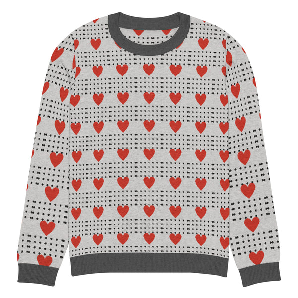 Love in Every Stitch - Heart Pattern Sweater - XL - Sweaters