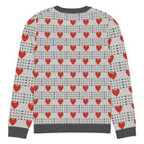 Love in Every Stitch - Heart Pattern Sweater - - Sweaters