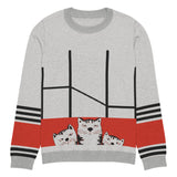 Playful Cats on a Stripe – A Cozy Statement Piece - XS - Sweaters