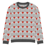 Love in Every Stitch - Heart Pattern Sweater - XS - Sweaters