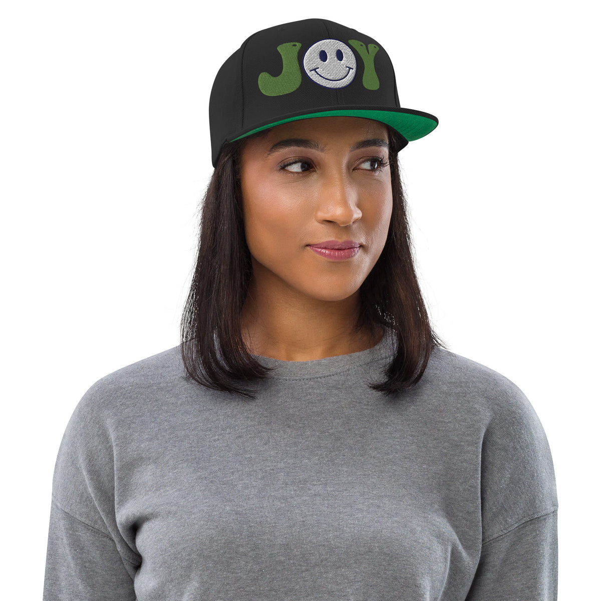 Spread Joy Everywhere - Smiley Face Snapback Hat - -