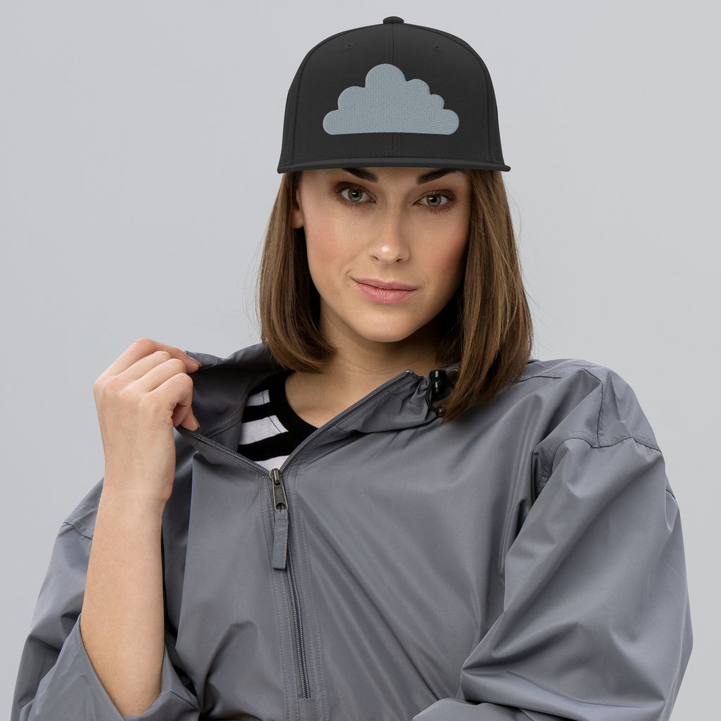 Cloudscape Snapback - Wearable Memories Await - Black - Hats