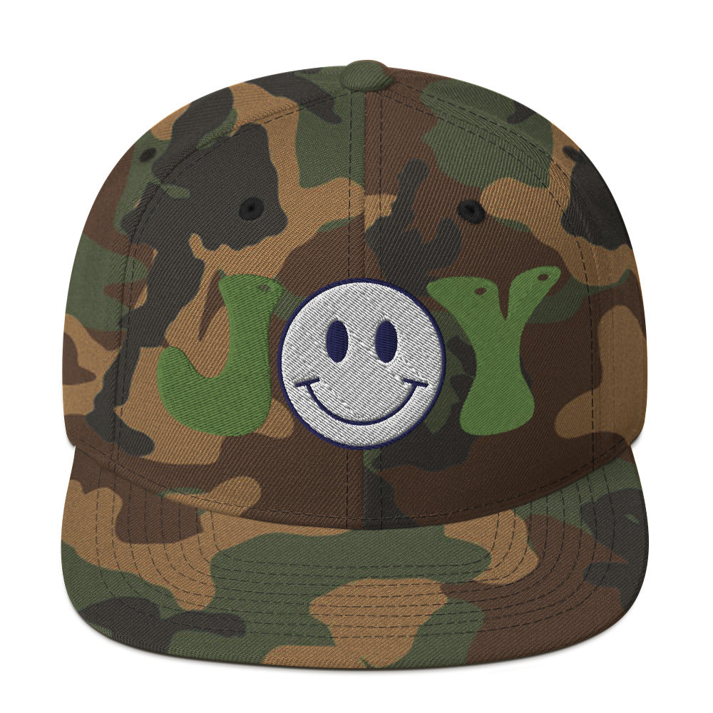 Spread Joy Everywhere - Smiley Face Snapback Hat - -