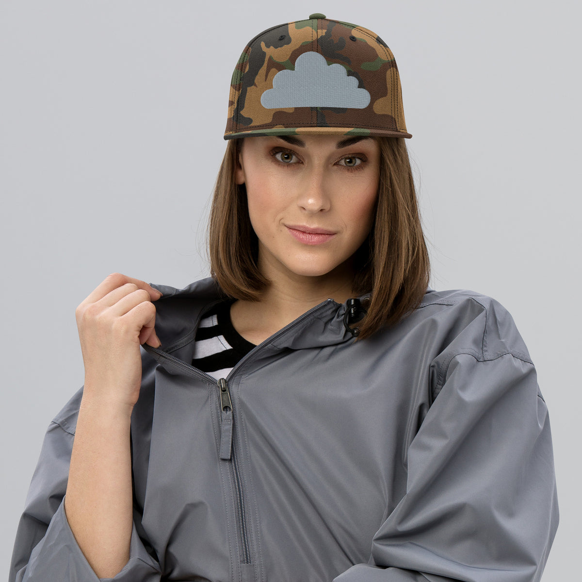 Cloudscape Snapback - Wearable Memories Await - Green Camo - Hats