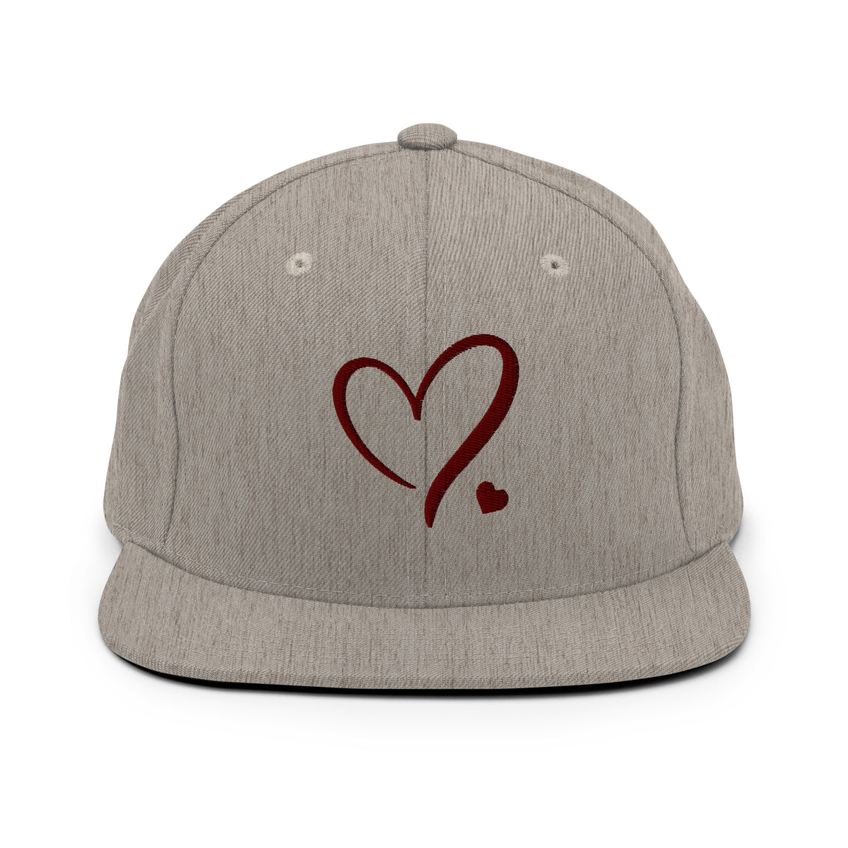 Heartfelt Charm - Golden Heart Snapback Hat - -