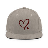 Heartfelt Charm - Golden Heart Snapback Hat - -