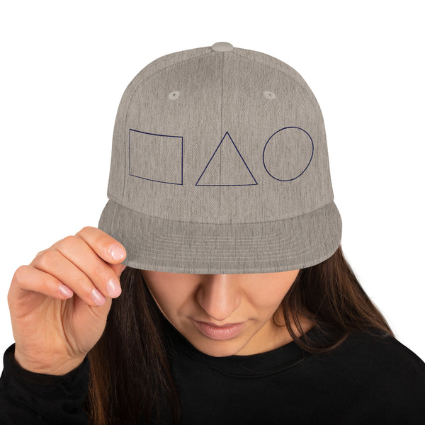 Geometric Fusion Snapback Hat - Heather Grey -