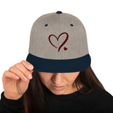 Heartfelt Charm - Golden Heart Snapback Hat - -