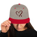 Heartfelt Charm - Golden Heart Snapback Hat - -