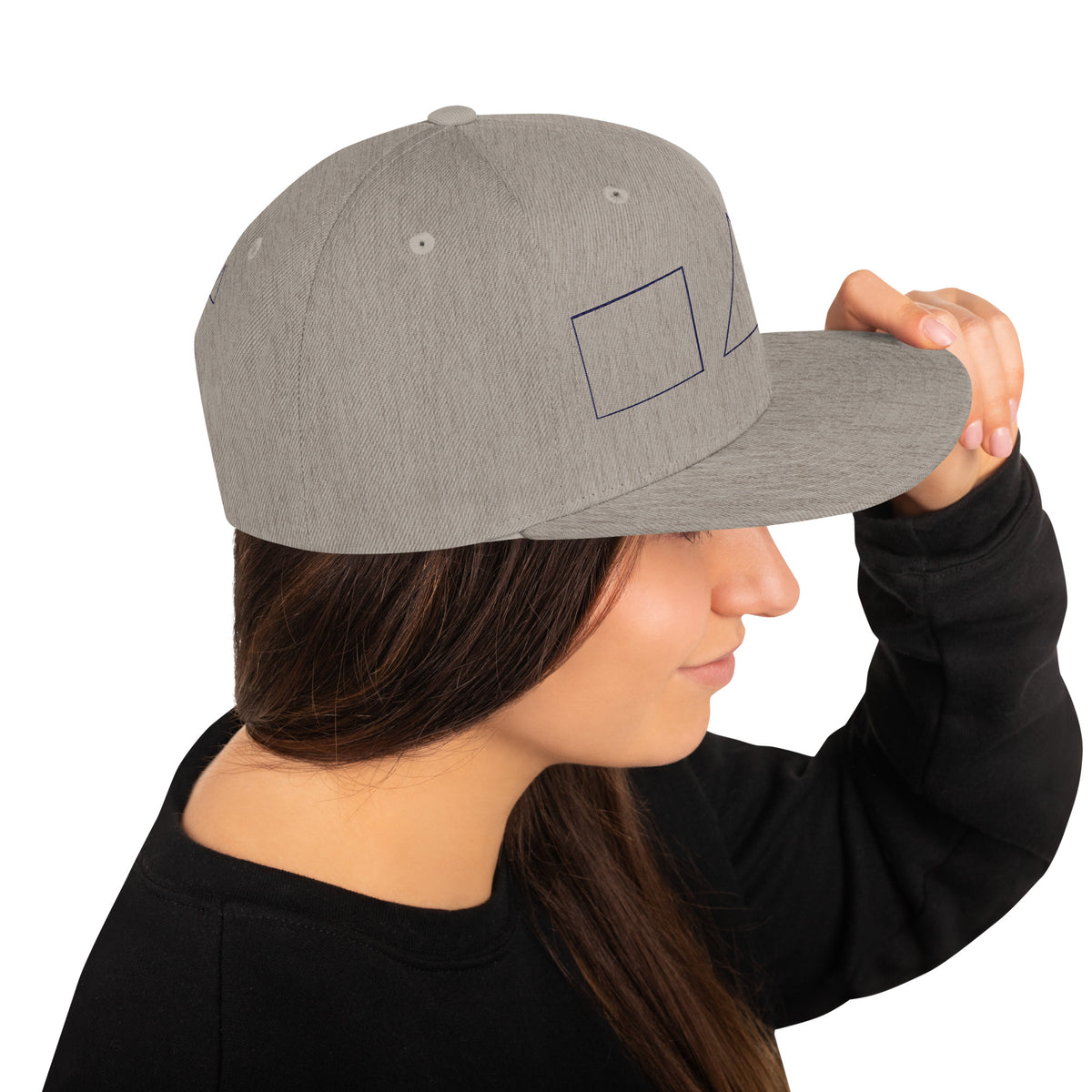 Geometric Fusion Snapback Hat - -