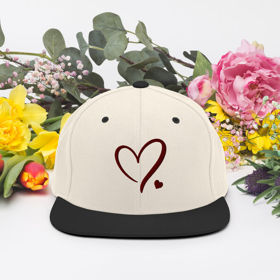 Gift of Love – Golden Heart Snapback - Natural Black -