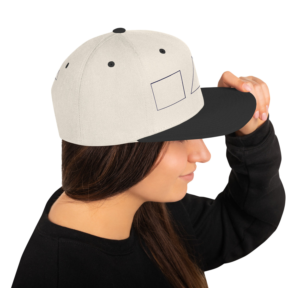 Geometric Fusion Snapback Hat - -