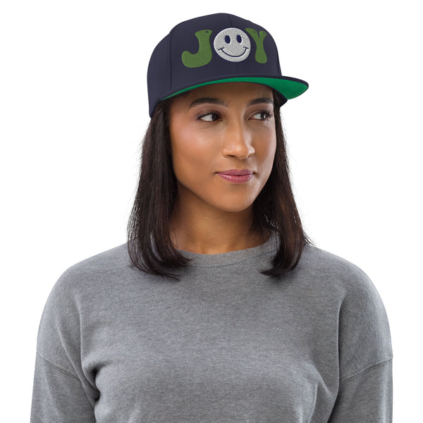 Spread Joy Everywhere - Smiley Face Snapback Hat - -