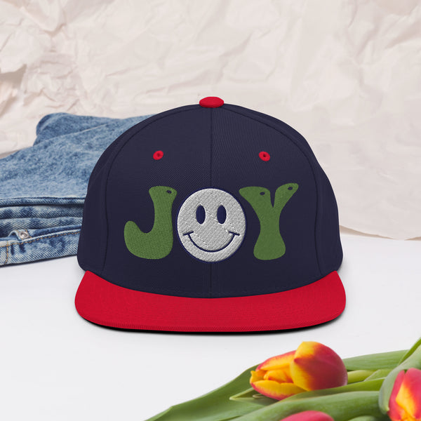 Spread Joy Everywhere - Smiley Face Snapback Hat - -