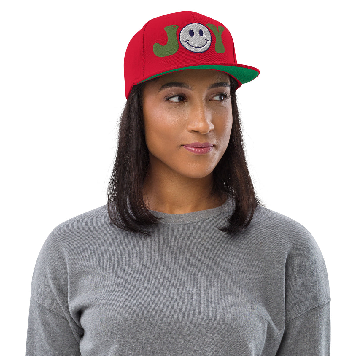 Spread Joy Everywhere - Smiley Face Snapback Hat - -