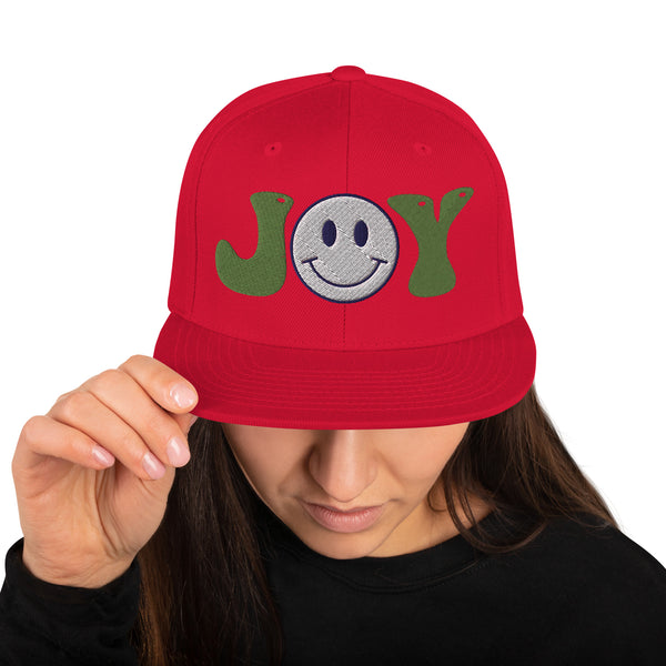 Spread Joy Everywhere - Smiley Face Snapback Hat - -