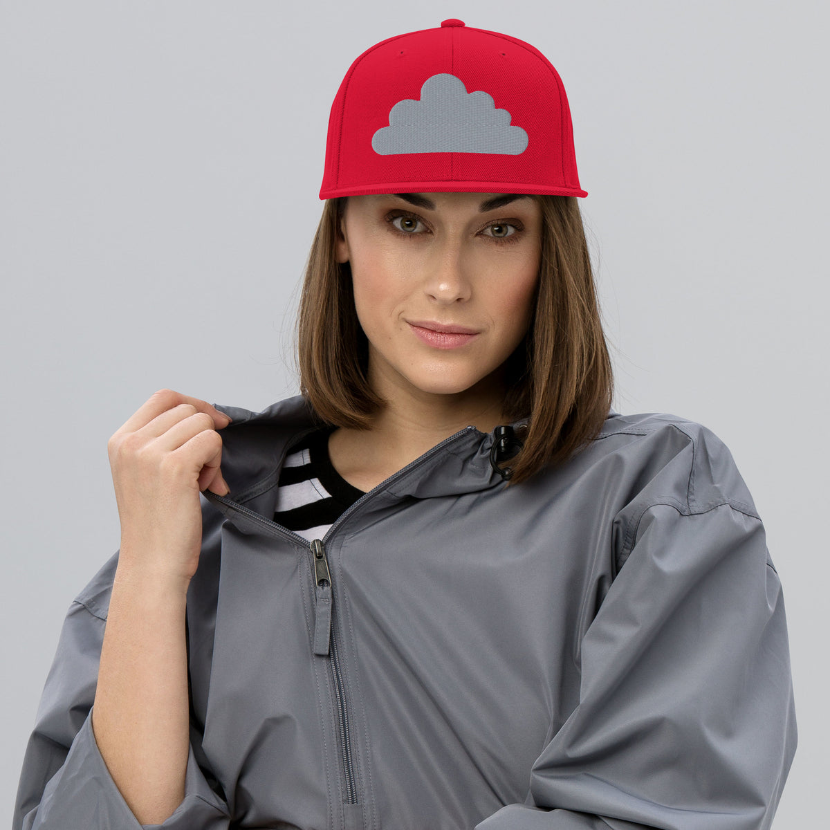 Cloudscape Snapback - Wearable Memories Await - Red - Hats