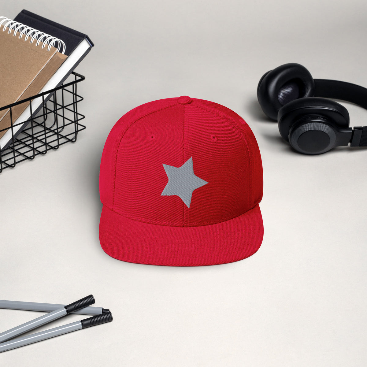 Starry Snapback - Embrace the Night Sky - Red -