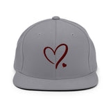 Heartfelt Charm - Golden Heart Snapback Hat - -