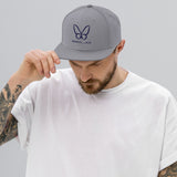 Serene Butterfly Snapback Hat - Silver -