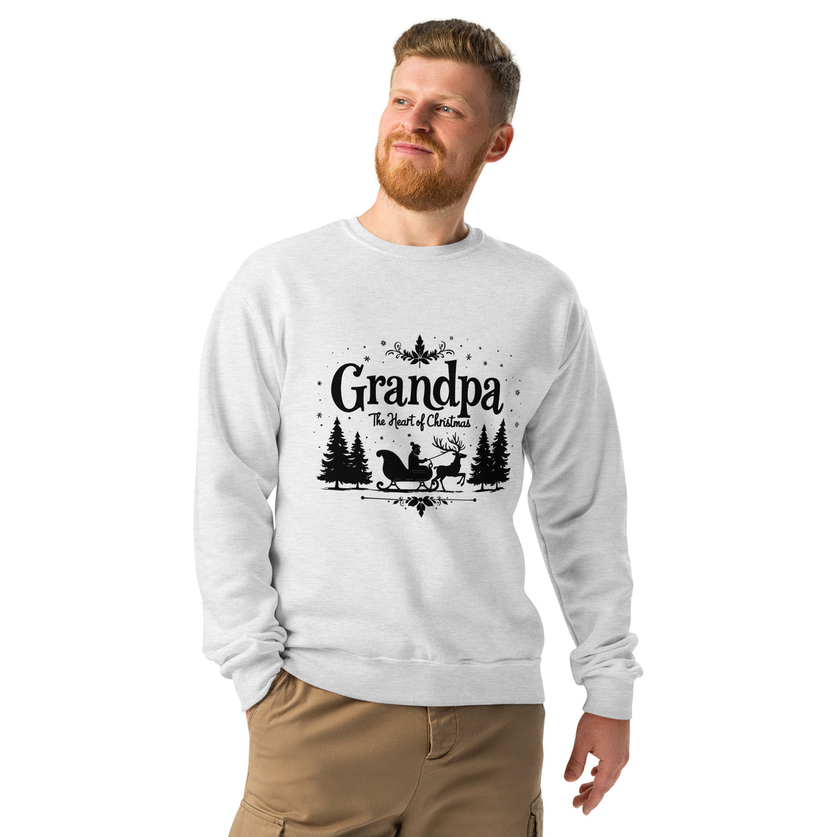 Grandpa the Heart of Christmas Sweater - - Sweatshirts