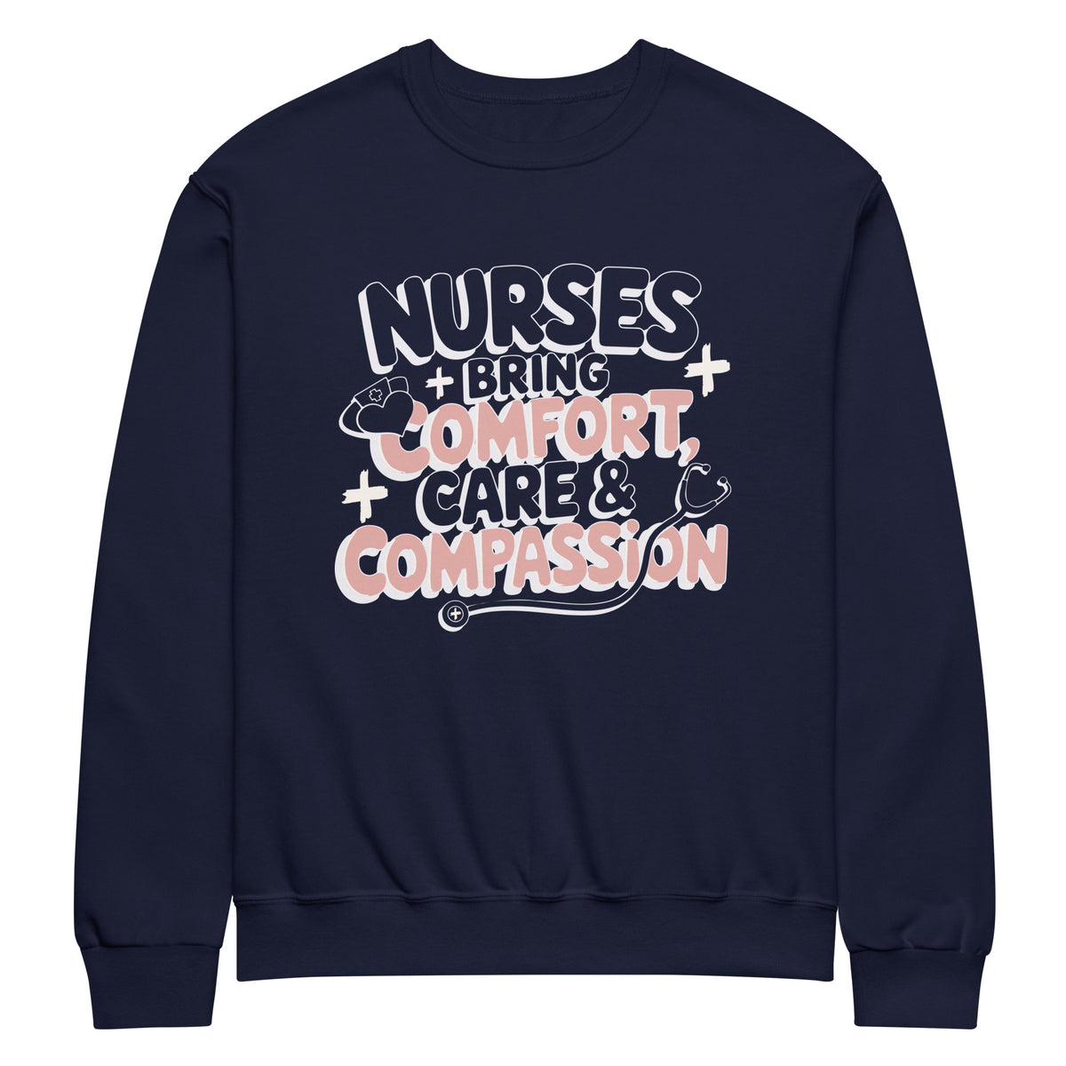 Honoring Angels in Scrubs - Thank You Nurse - NuBlend® - J. Navy - Sweatshirts