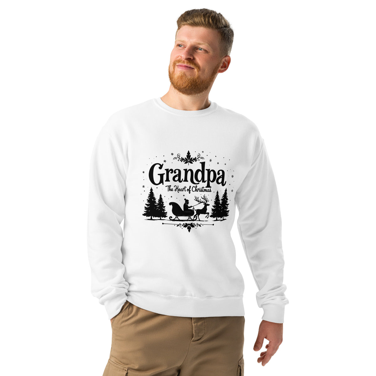 Grandpa the Heart of Christmas Sweater - - Sweatshirts