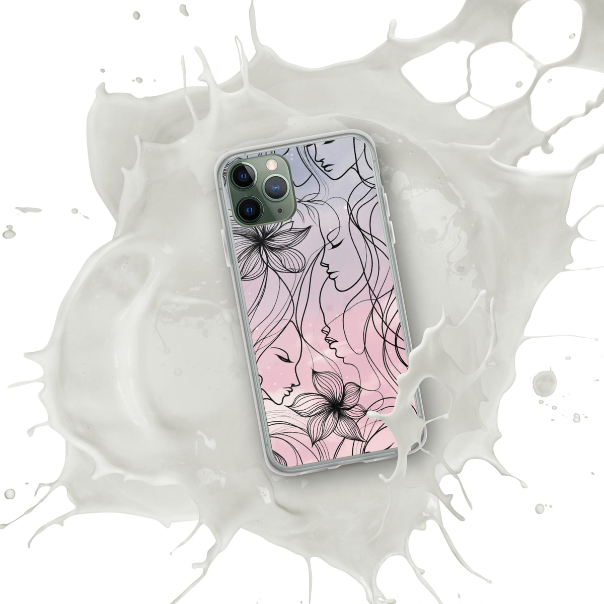 Elegance in Bloom - Feminine Silhouette iPhone Case - iPhone 11 Pro - Tech Accessories