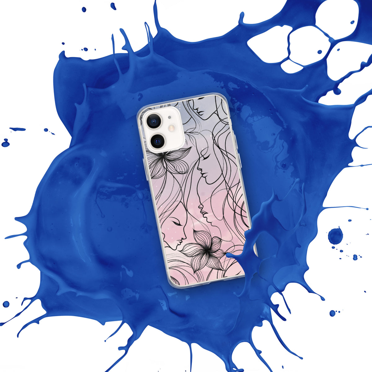 Elegance in Bloom - Feminine Silhouette iPhone Case - - Tech Accessories