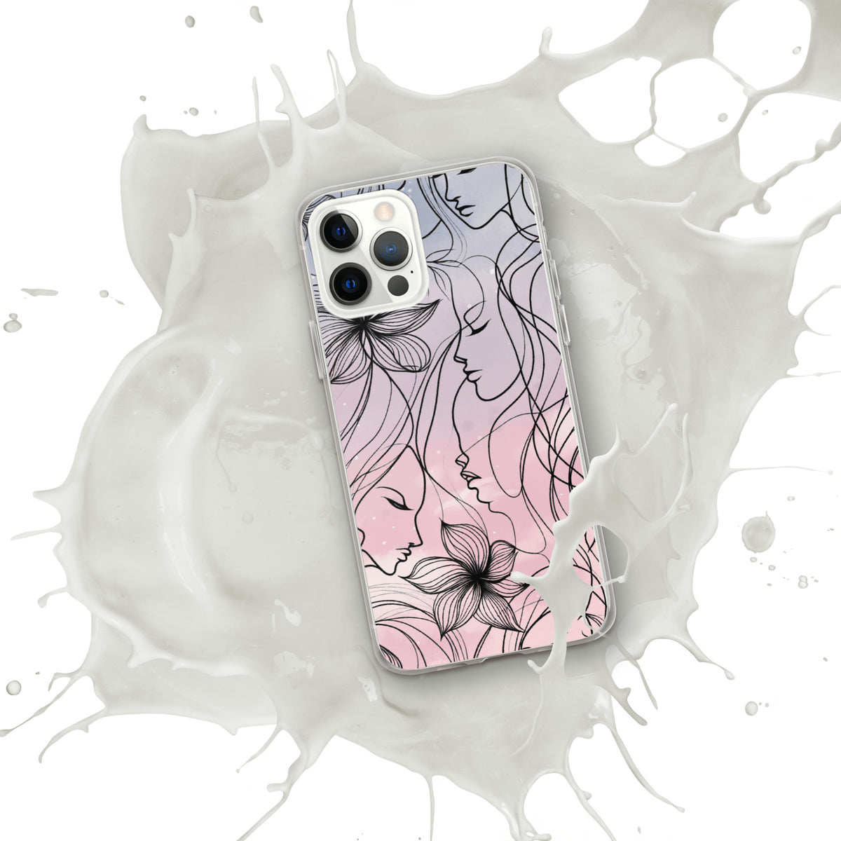 Elegance in Bloom - Feminine Silhouette iPhone Case - iPhone 12 Pro Max - Tech Accessories