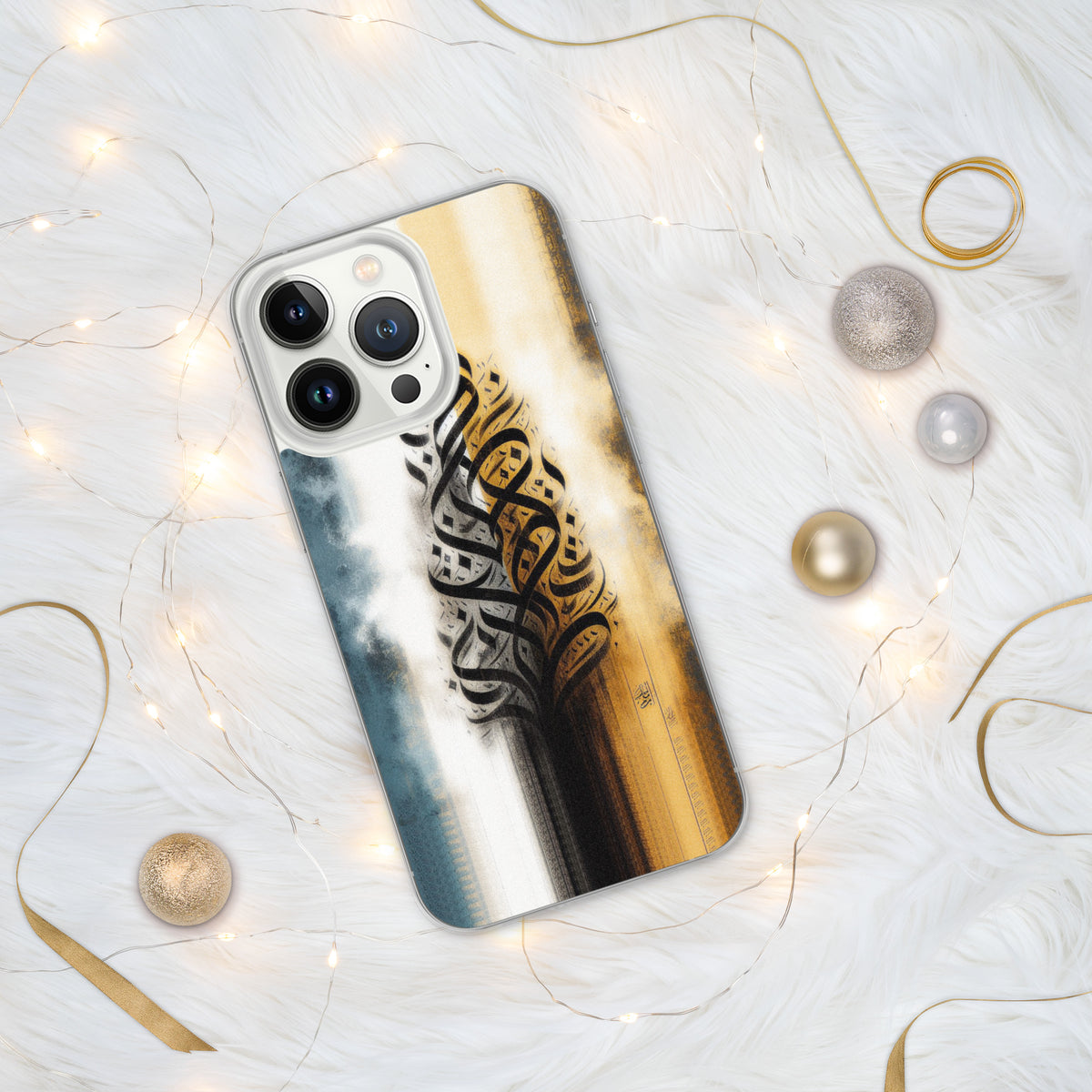 Cultural Elegance - Intricate Arabic Calligraphy Case - iPhone 13 Pro - Tech Accessories