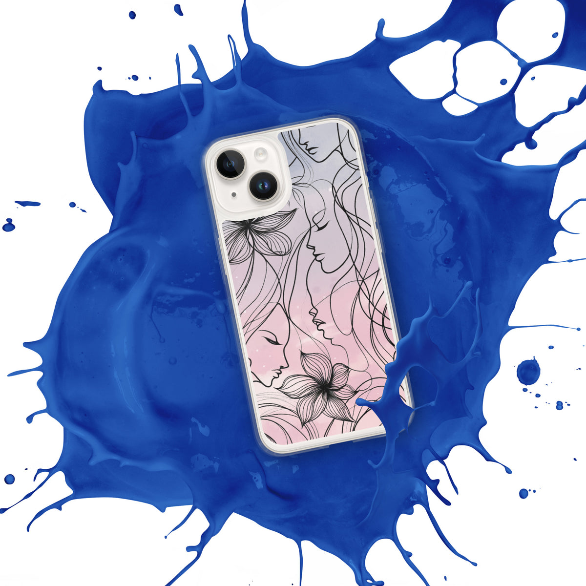 Elegance in Bloom - Feminine Silhouette iPhone Case - - Tech Accessories